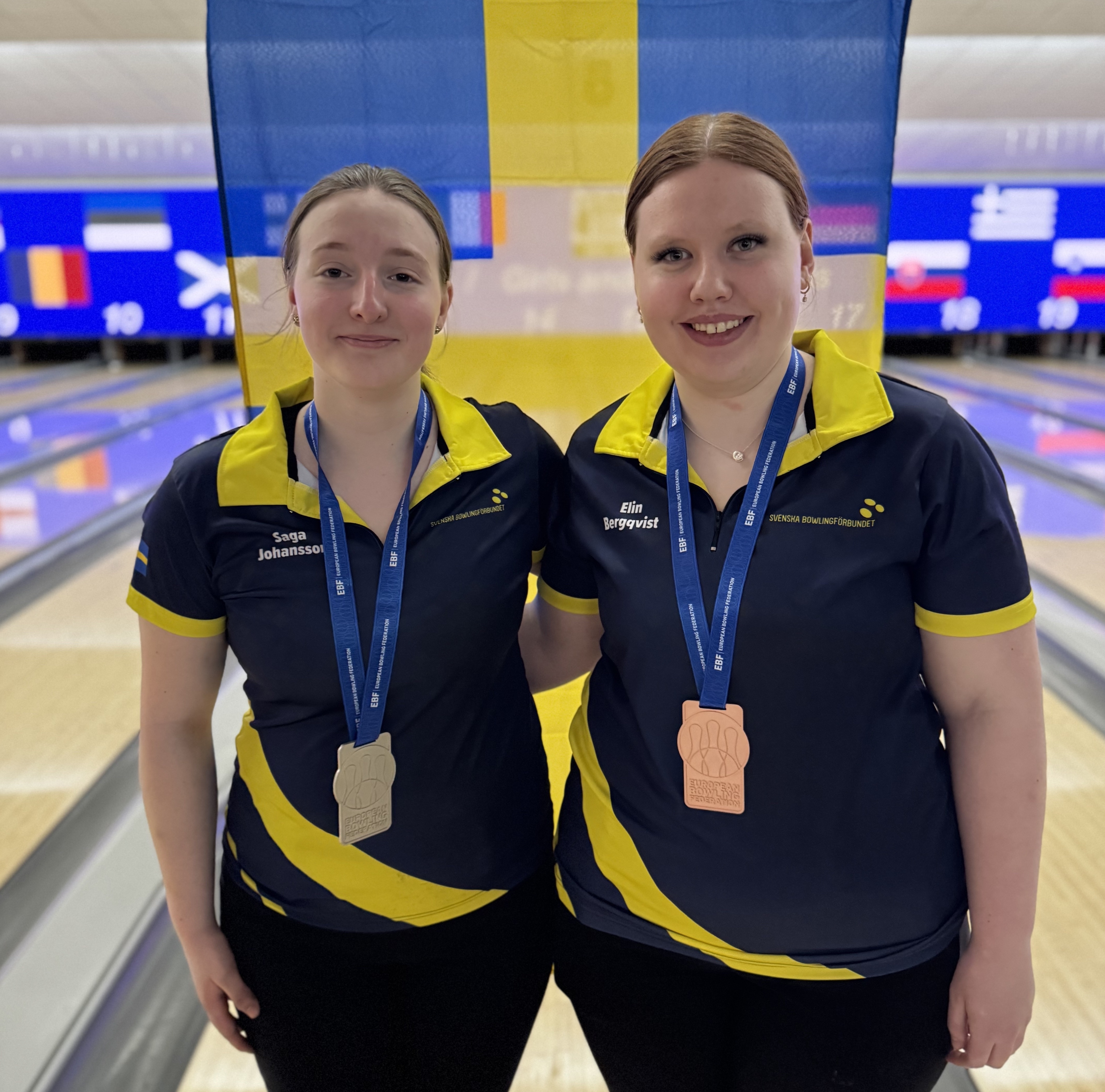 Saga Johansson Och Elin Bergqvist Silver Och Brons Masters